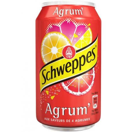 Schweppes Agrum 33cl (pack de 24 canettes)