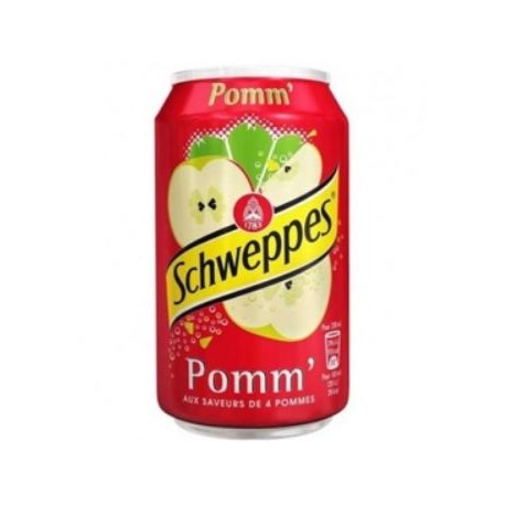 Schweppes Pomme 33cl (pack de 24 canettes)